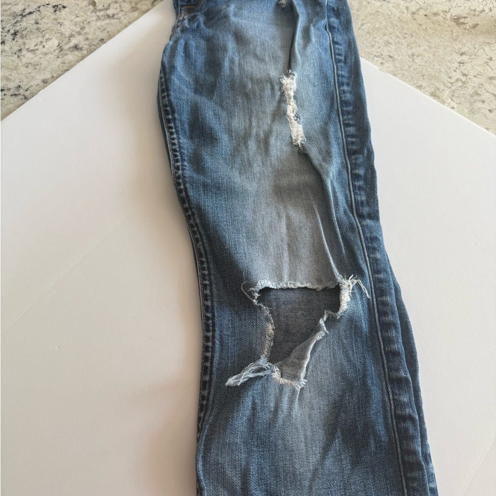 7 For All Mankind Distressed Skinny Jeans - Picture 2 of 7